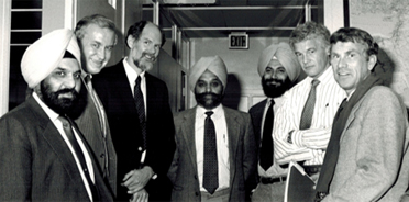 Scholars and Sikh leaders at a conference (1989)