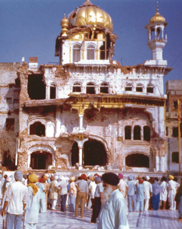 Akāl Takhat after Operation Bluestar