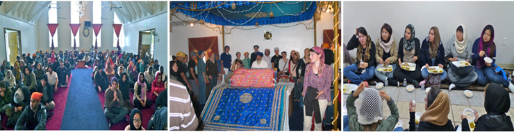 Global Diasporas (Winter 2014) students at the gurdvārā in Ventura