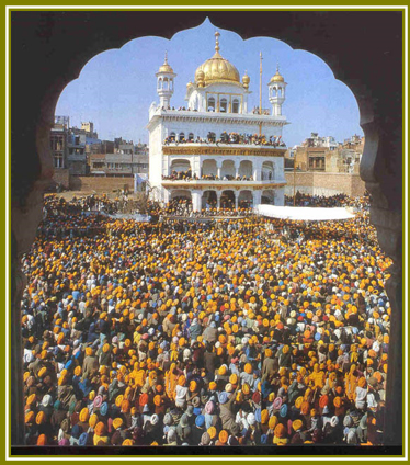 Gurū Panth at Akāl Takhat (1987;  c. M. Singh)